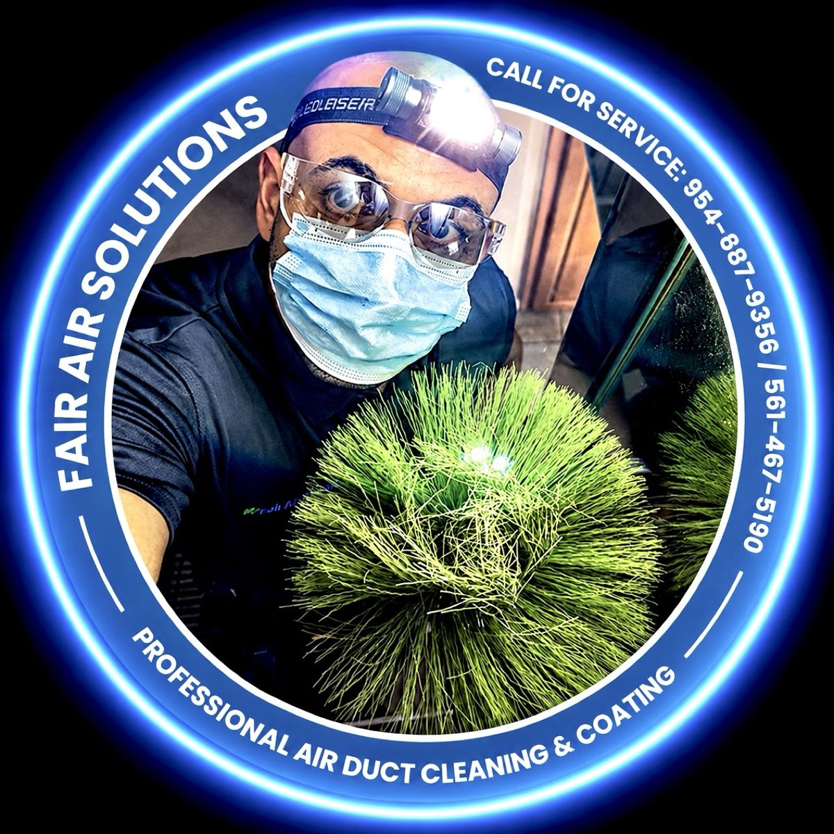 Fair Air Solutions air duct and AC cleaning circular badge logo